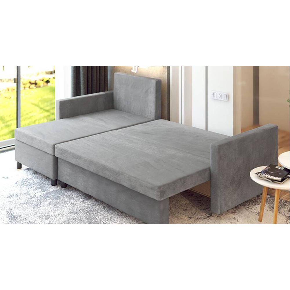 Wego 3 RHS Sofa cum Bed with Storage in Grey Colour