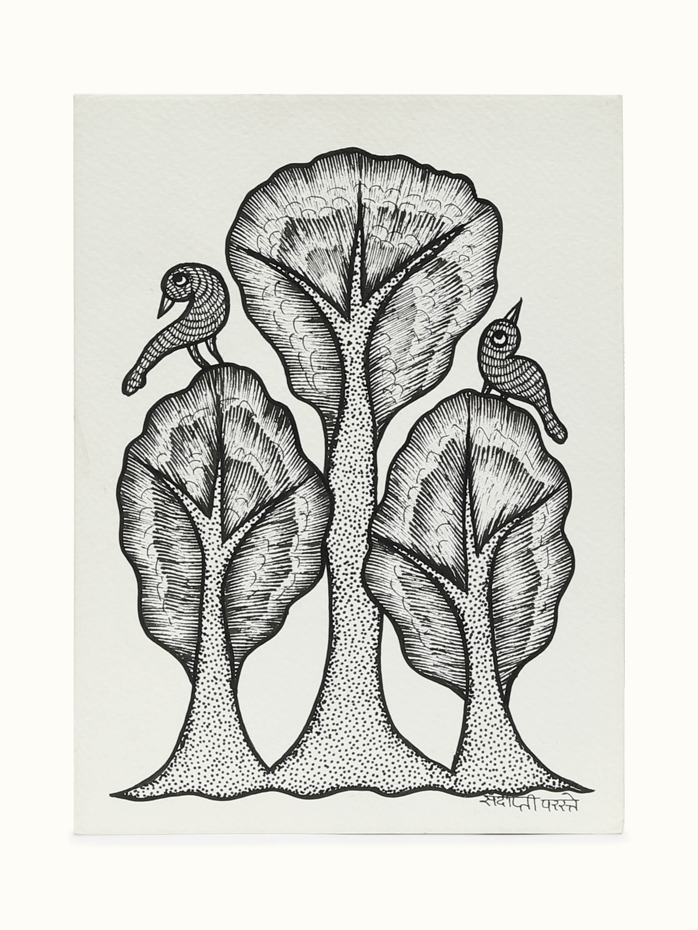Tree Birds Gond Art