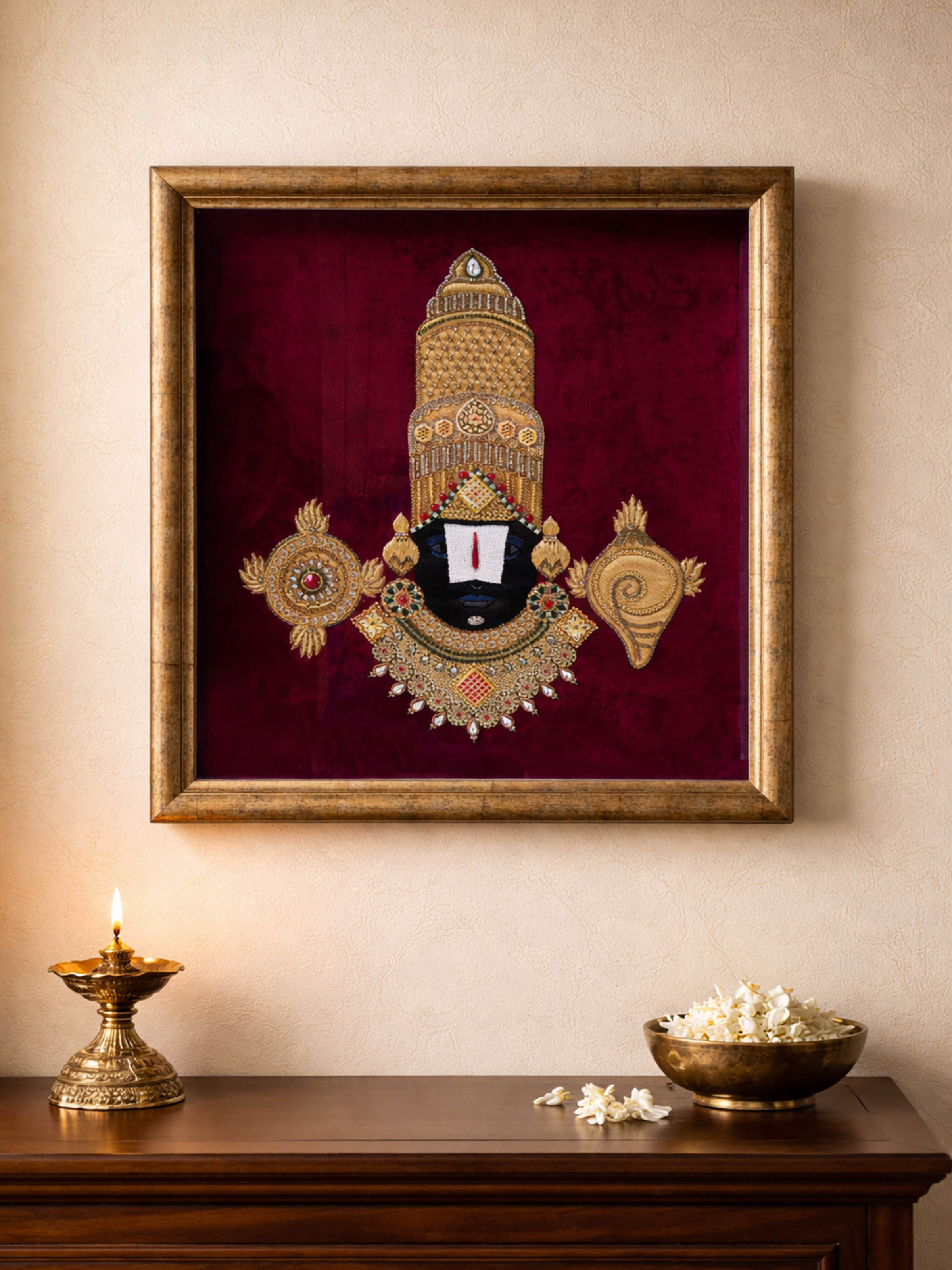 Balaji Zardozi Silk Wall Hanging