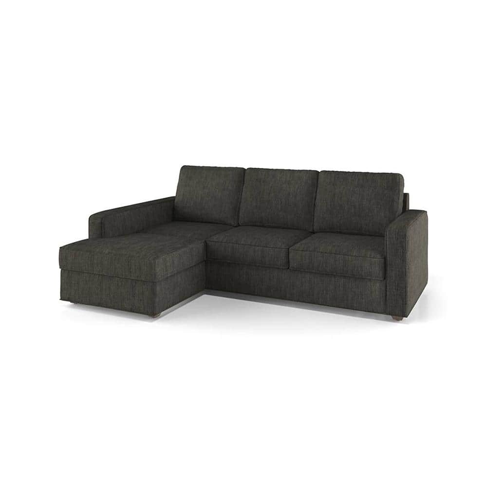 Apollo Compact Sofa (Colour : Graphite Grey, Cushion : Hard, Back Type : Regular, Seating Capacity : Left Aligned 2 Seater + Left Aligned Chaise)