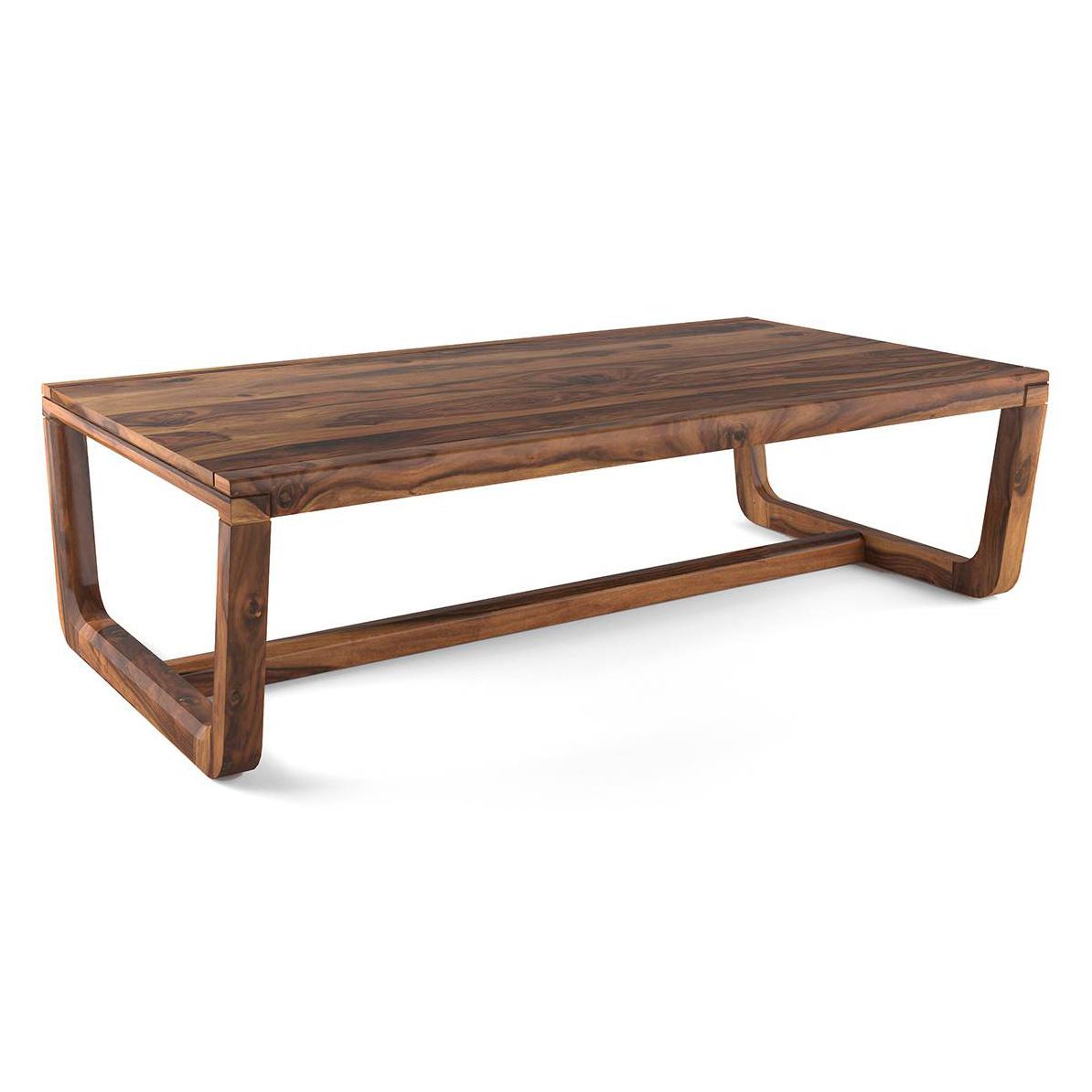Botwin Rectangular Solid Wood Coffee Table In Teak Finish