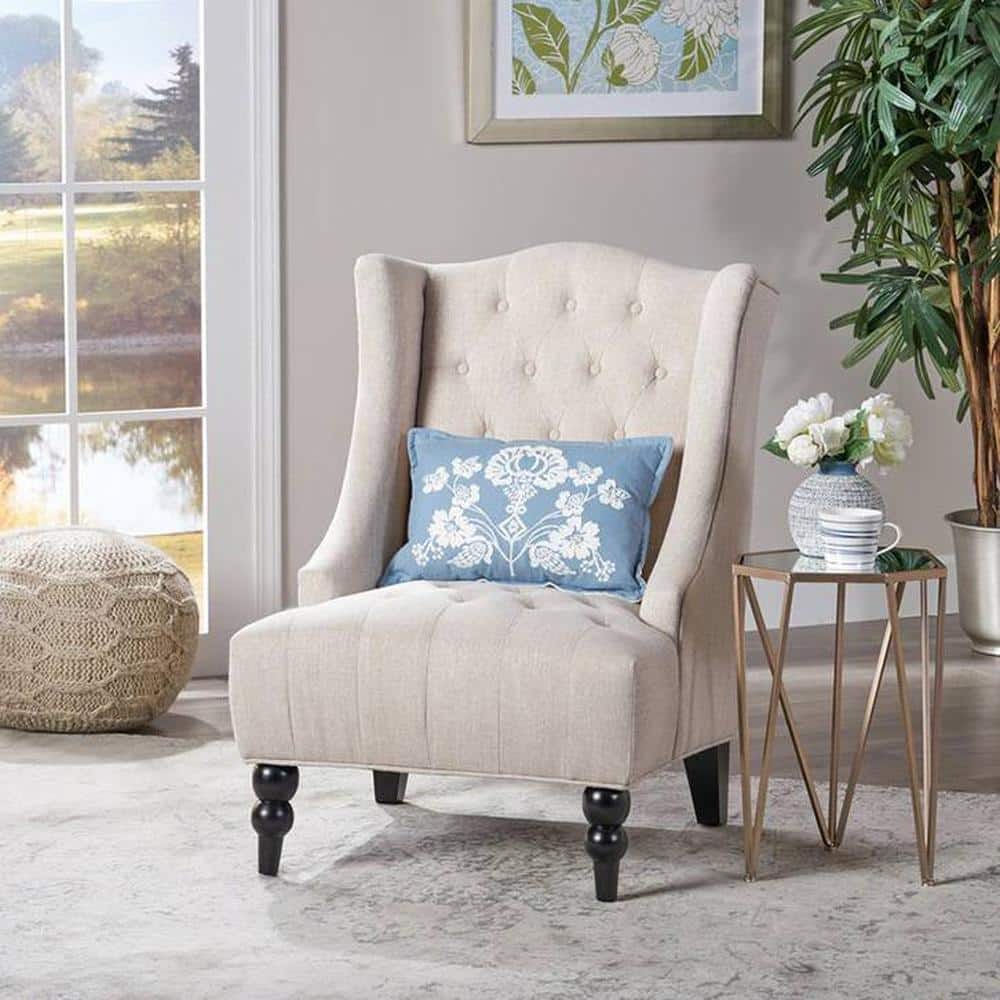 Denny Accent Chair in Beige Colour