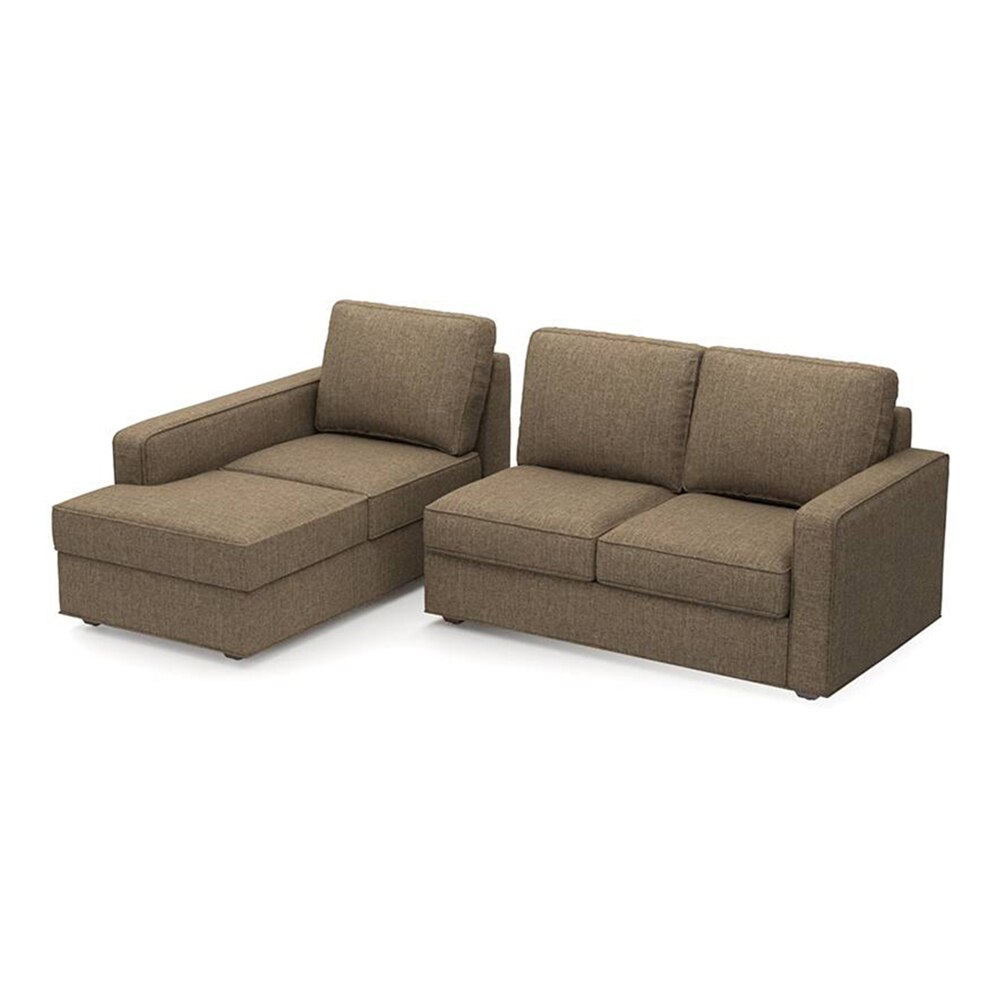 Apollo Compact Sofa (Colour : Dune, Cushion : Soft, Back Type : Regular, Seating Capacity : Left Aligned 2 Seater + Left Aligned Chaise)