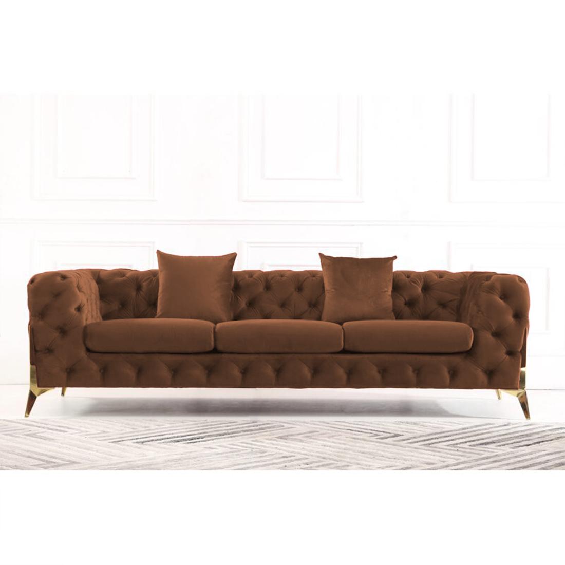 Norman Fabric Sofa - Brown