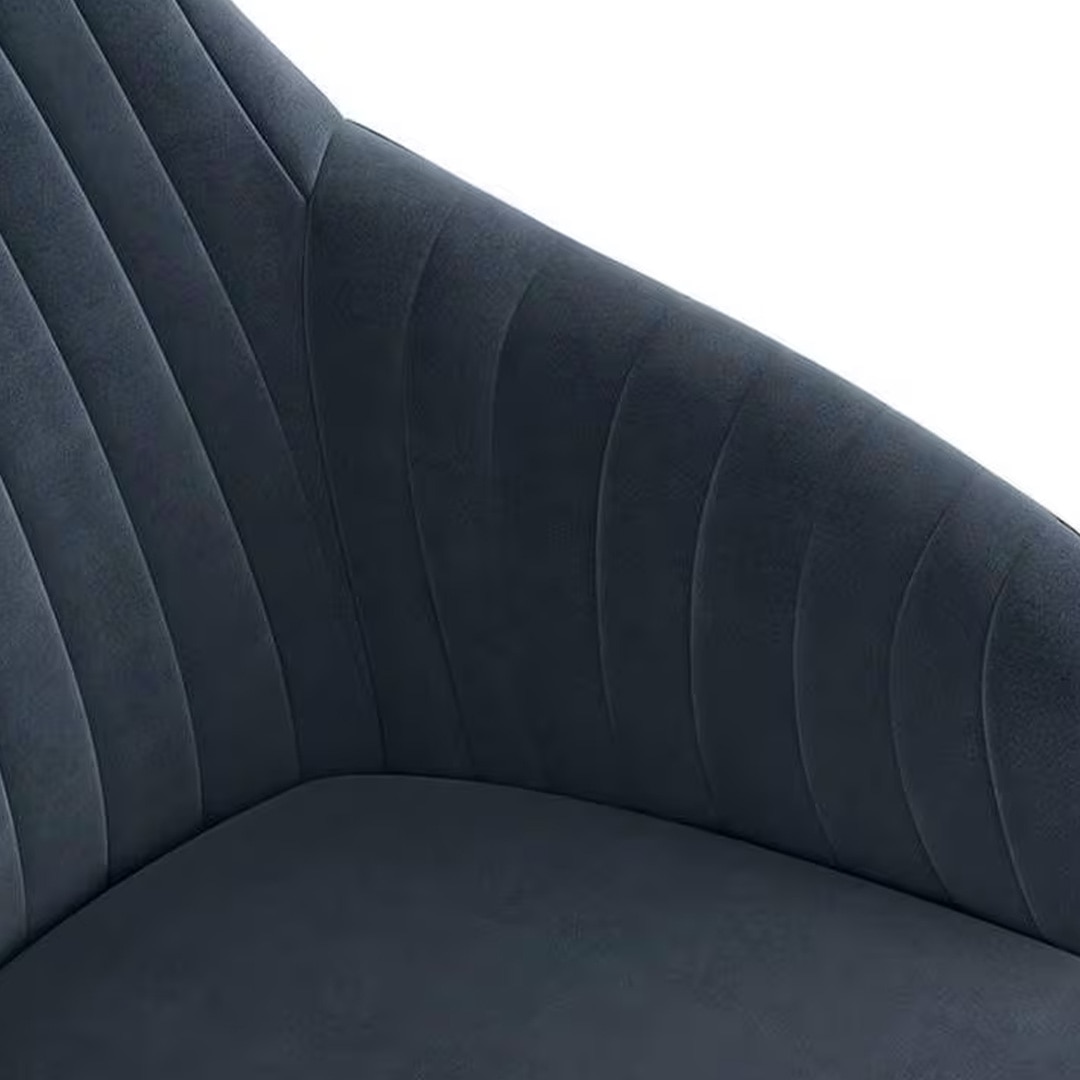 Rochelle Lounge Chair in Marengo Grey Velvet Colour