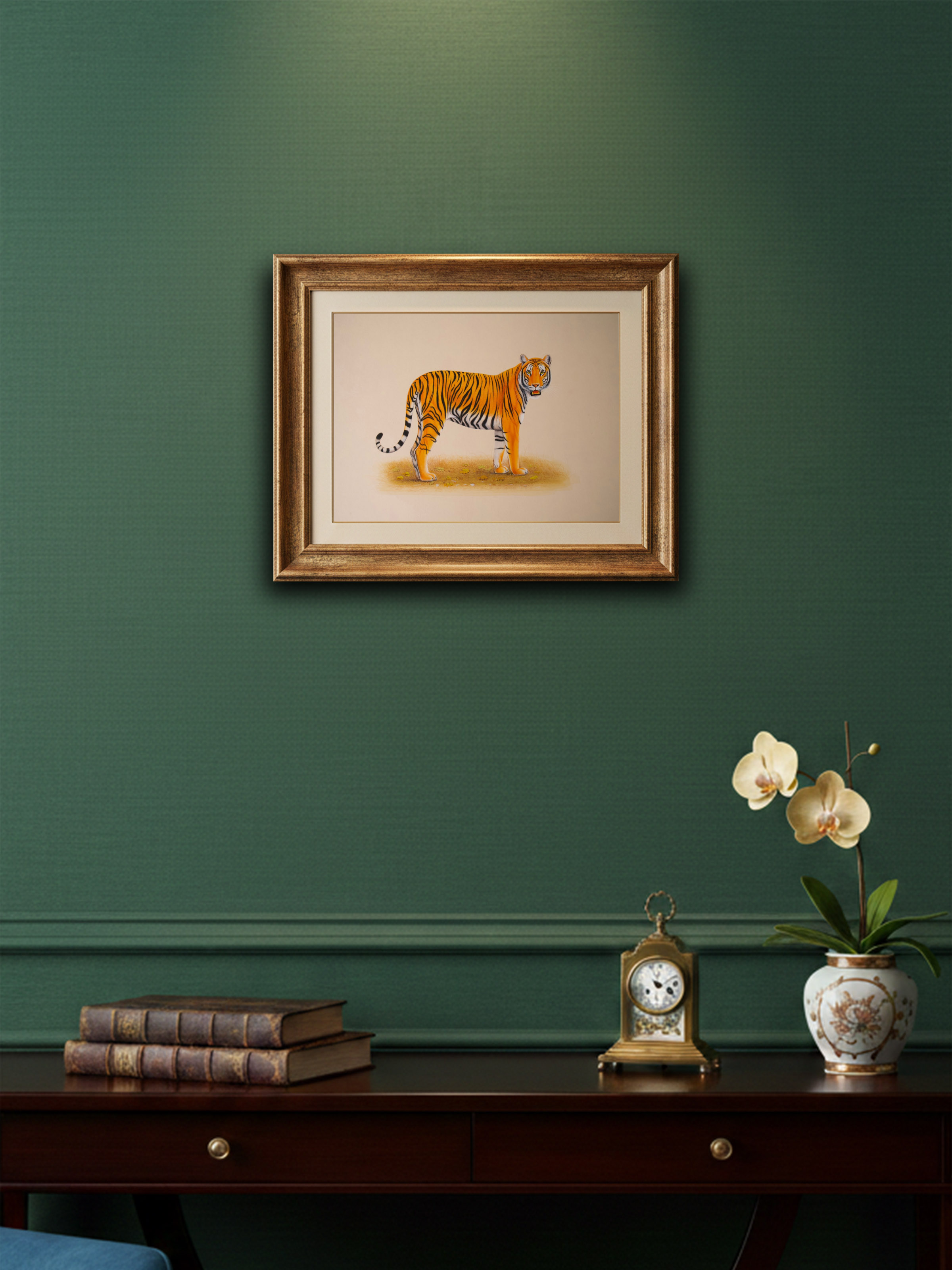 Tiger Miniature Painting