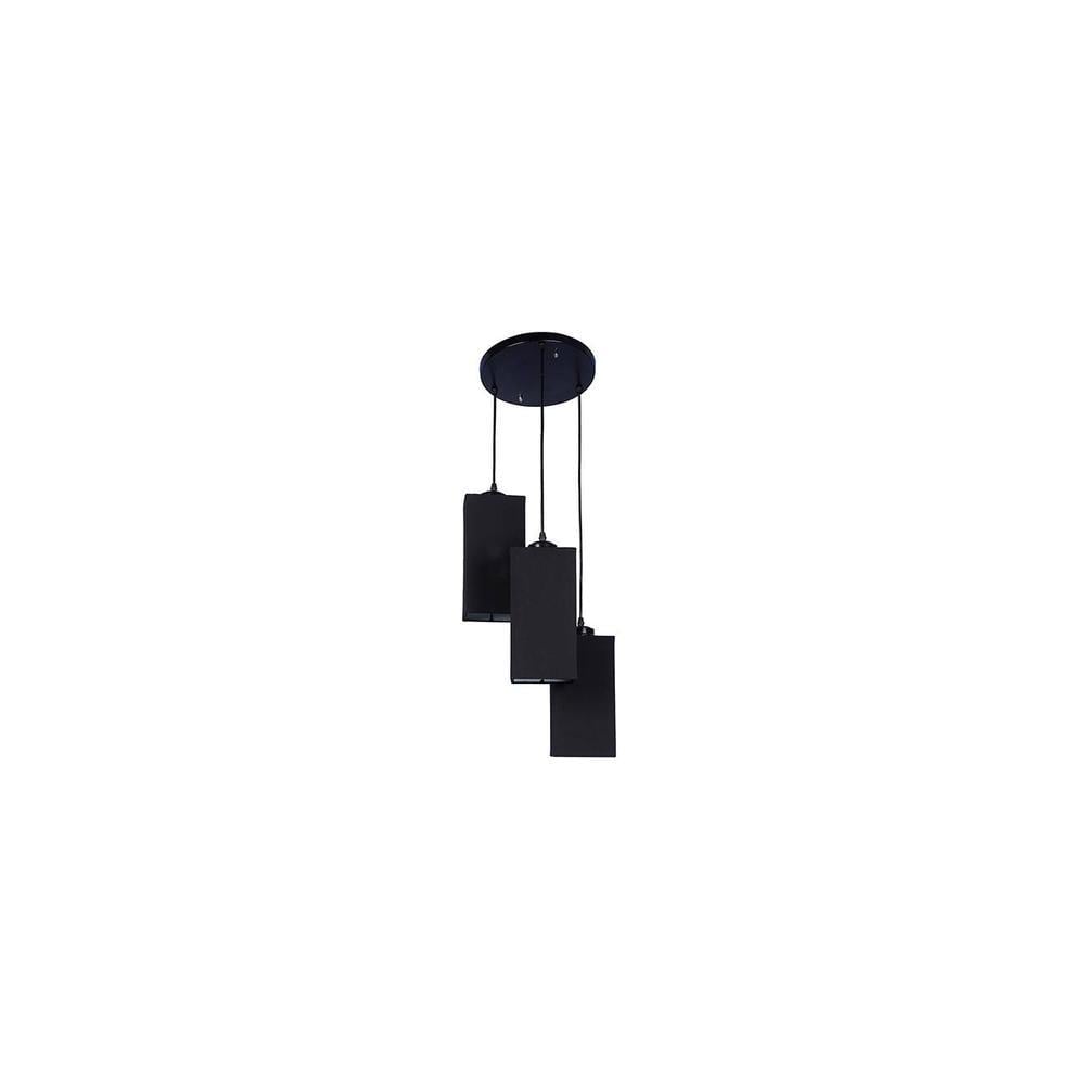 Kolton Black Fabric Cluster Hanging Light