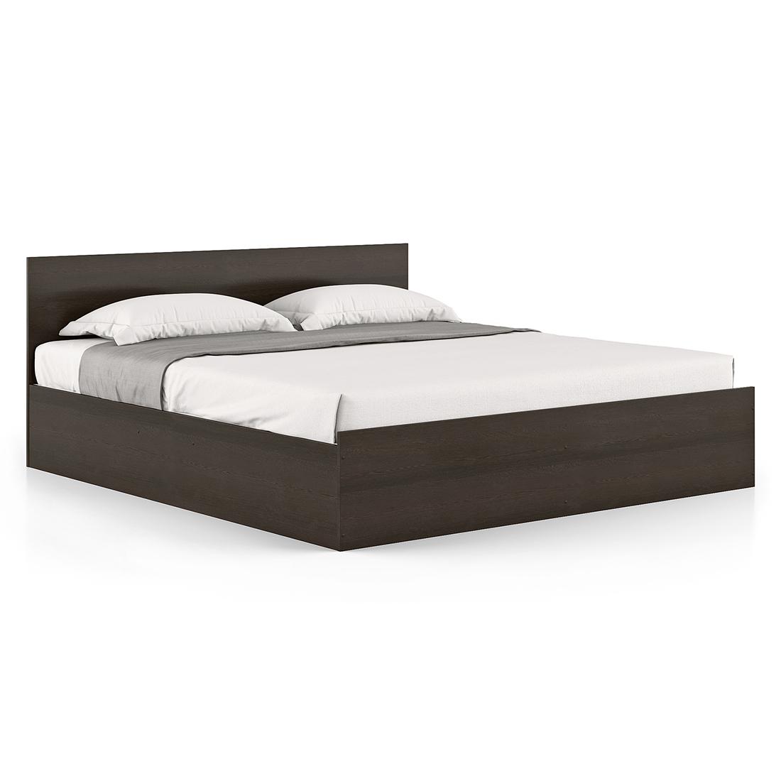 Wren Engineered Wood King Size Box Storage Bed In Dark Wenge Finish