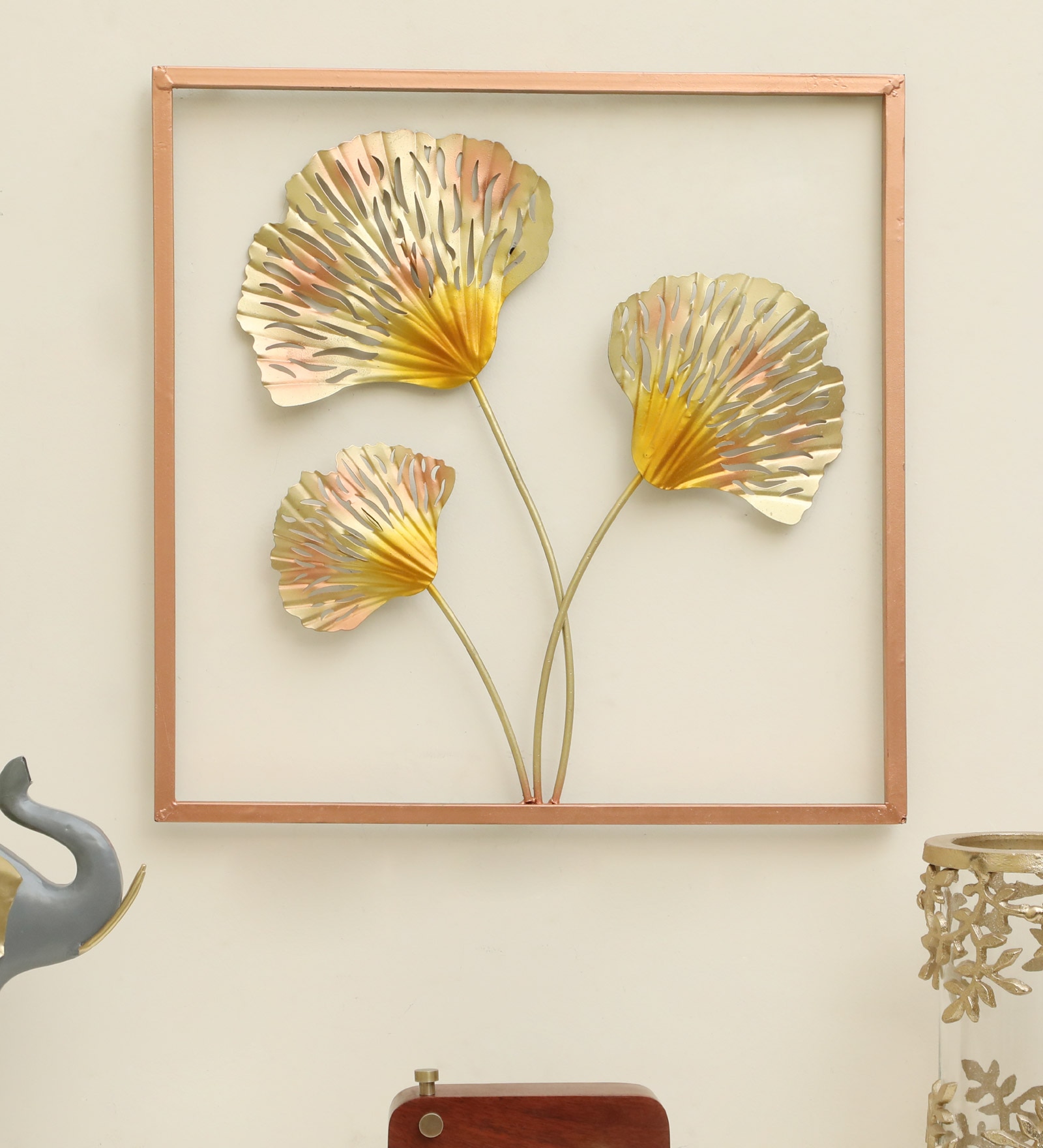 Playa Abstract Metal Wall Decor in Multicolor Set of 1