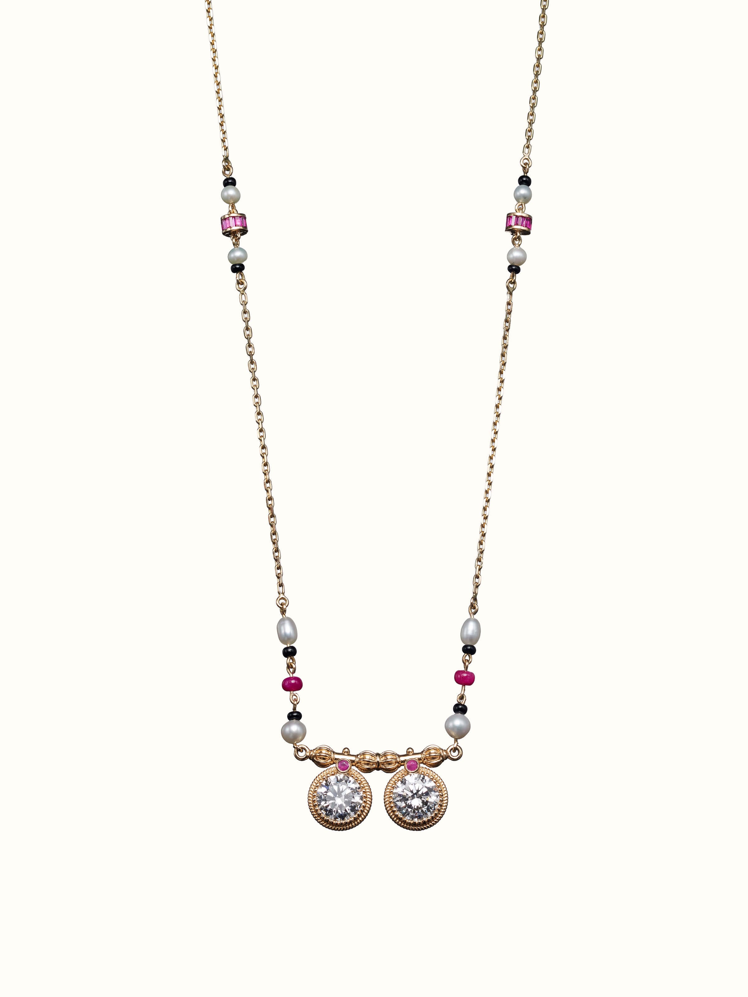 Open Setting 14 karat Gold Mangalsutra