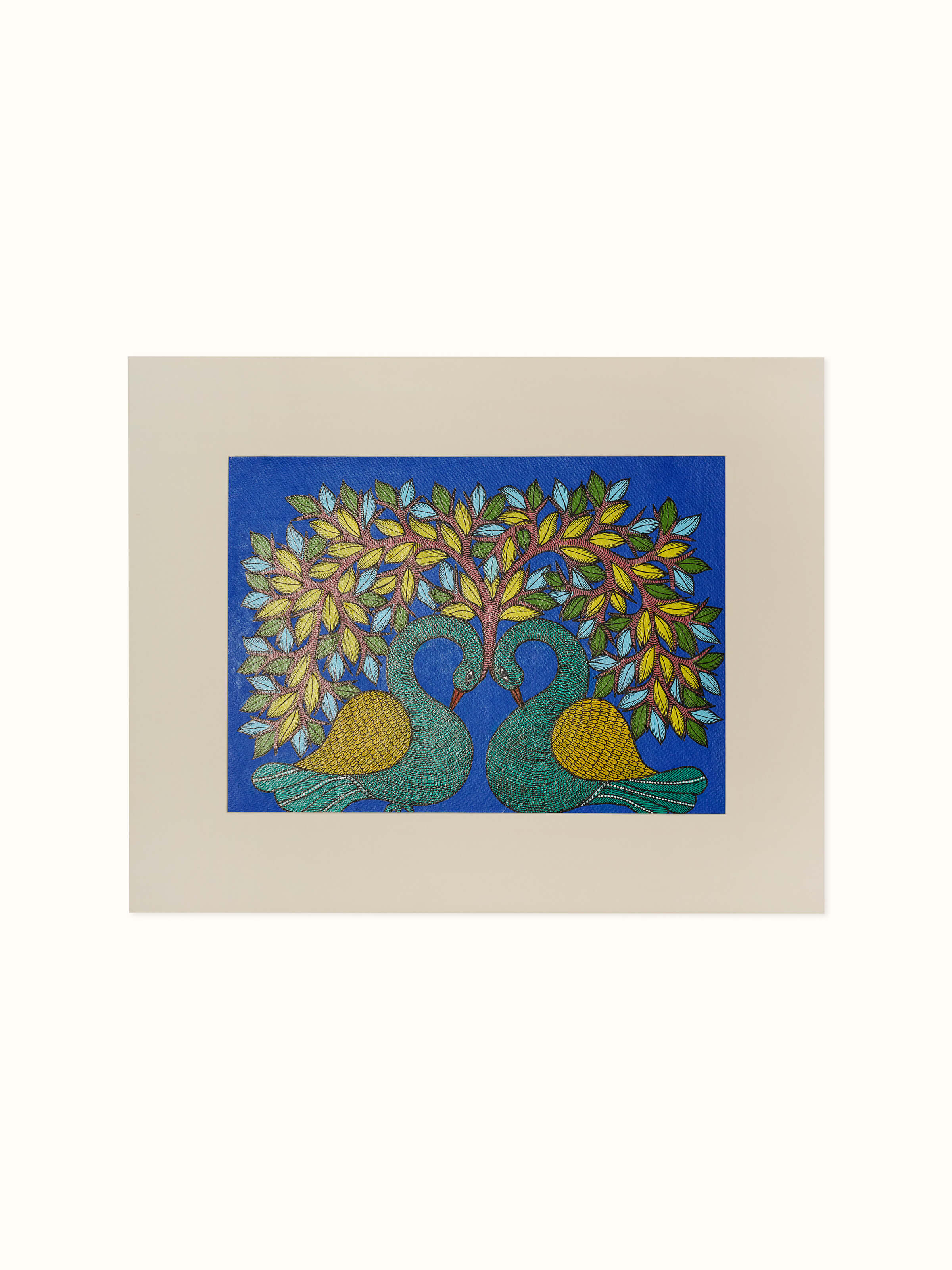 Feathered Mirror Gond Art