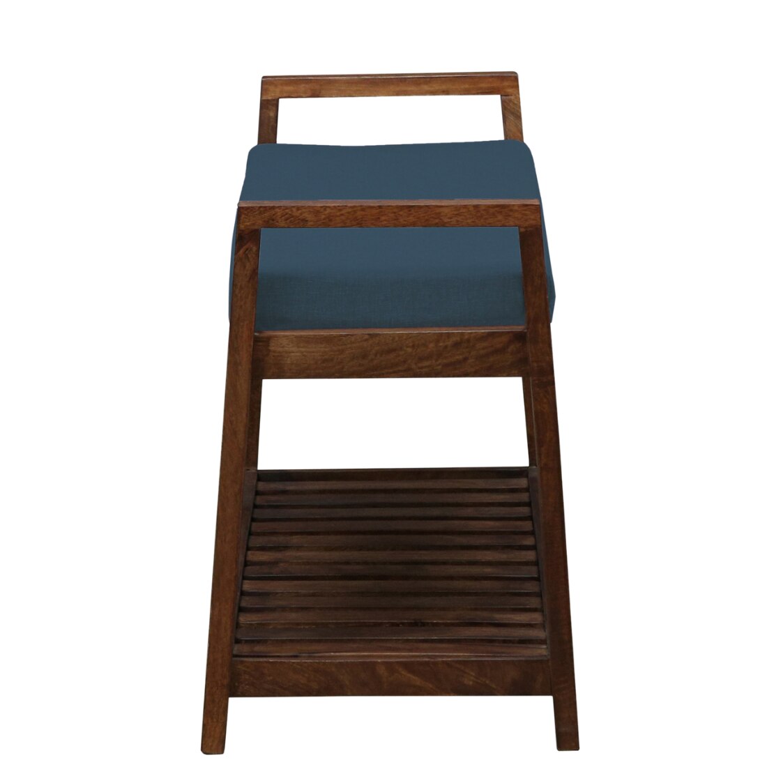 Vardham Solid Wood Shoe Rack with Seating in Walnut Brown finish