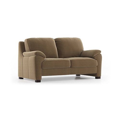 Farina Luxe 2 Seater Fabric Sofa in Fawn Velvet Colour