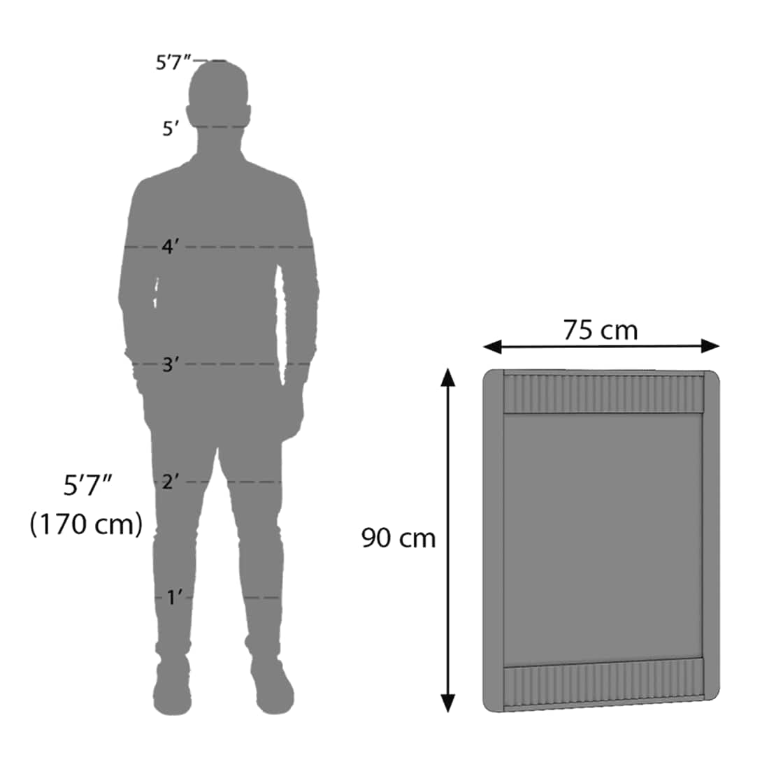 Toledo Solid Wood Mirror Frame In Amber Walnut Finish