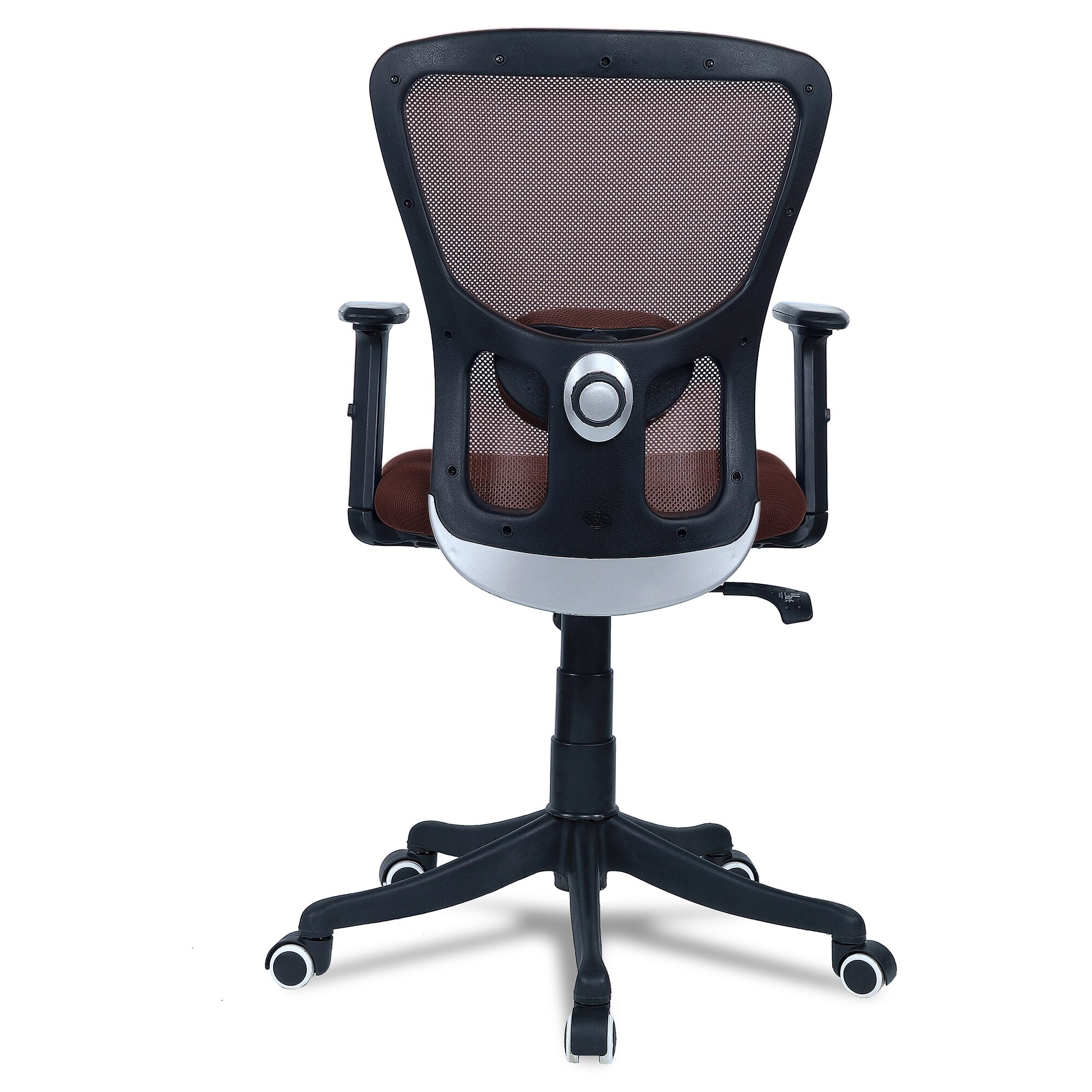 Peacifice Mid Back Ergonomic Chair in Brown Colour