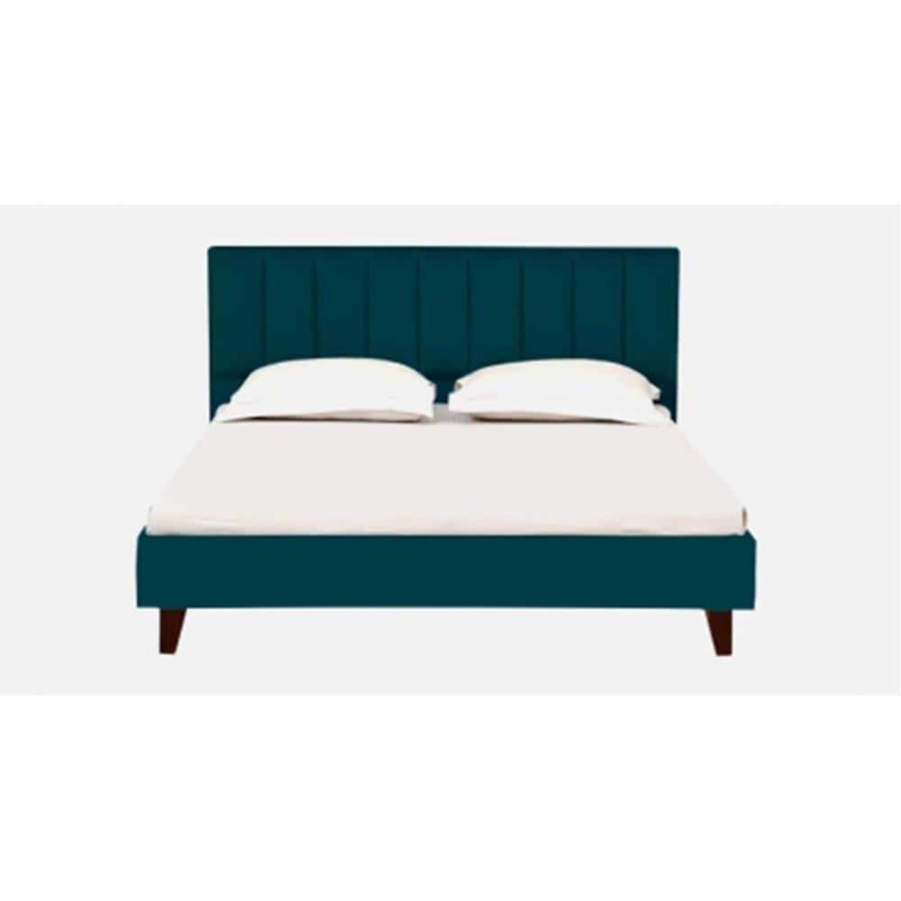 Dallas Engineered Wood Queen Size Non Storage Bed In Provincial Teak Finish