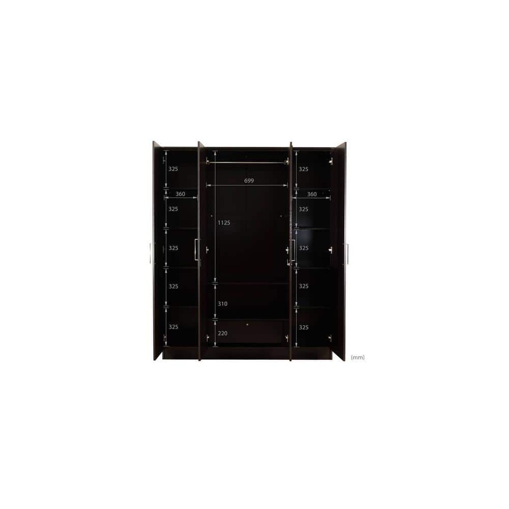 Maisie 4 door Wardrobe with Mirror