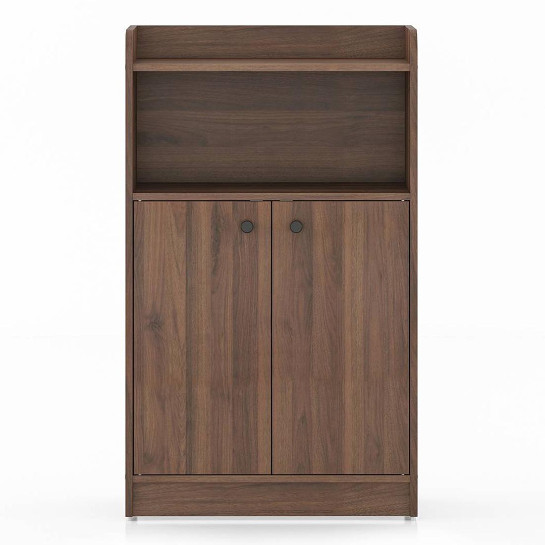 Miles Engineered Wood Bookshelf In Classic Walnut Finish