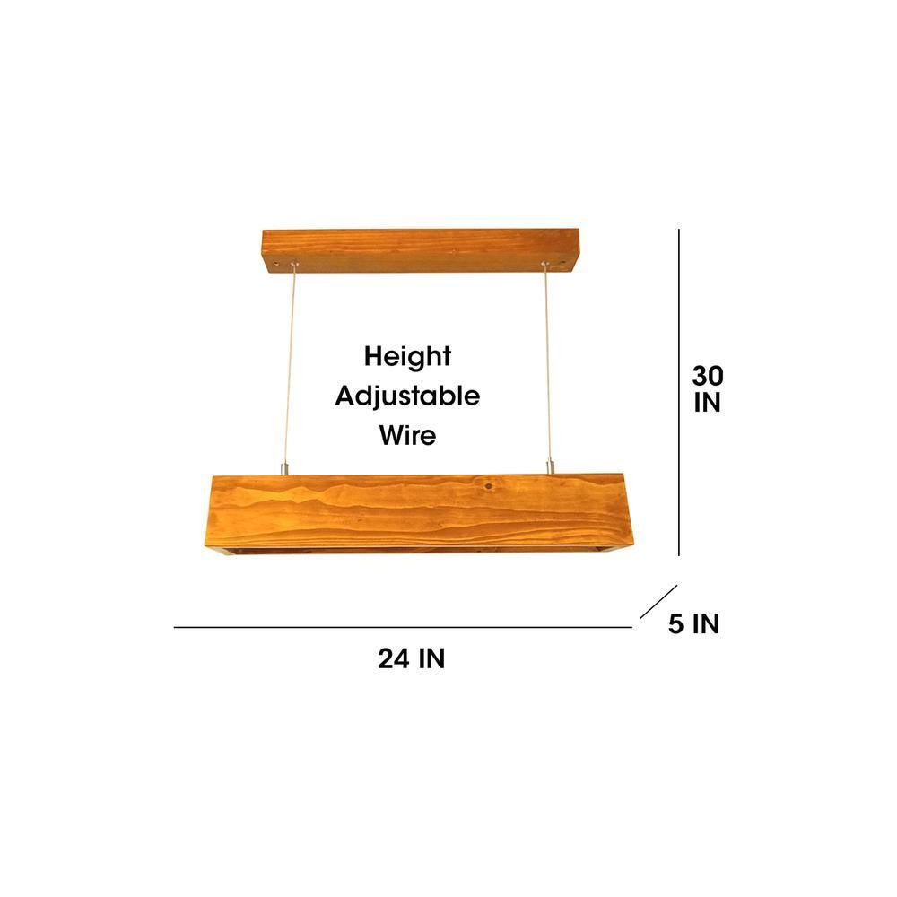 Sirius 24 Brown Wooden LED Hanging Lamp