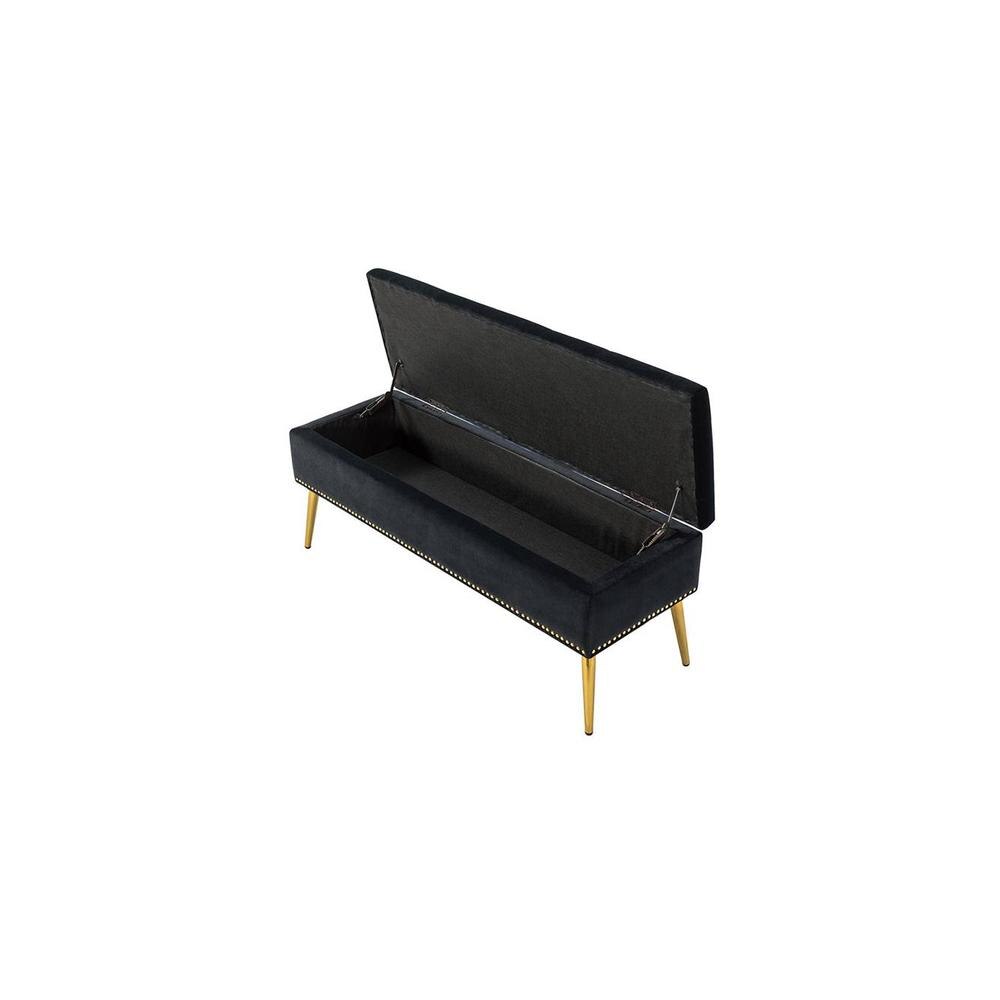 Kajana 2 Ottoman with Storage Color in Black