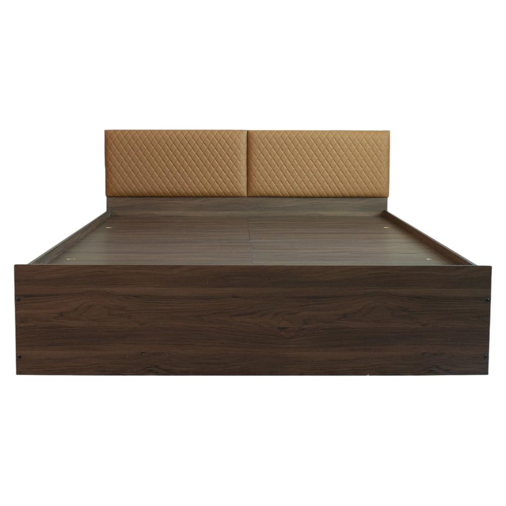 Satya Engineered Wood Queen Size Bed In Walnut Finish