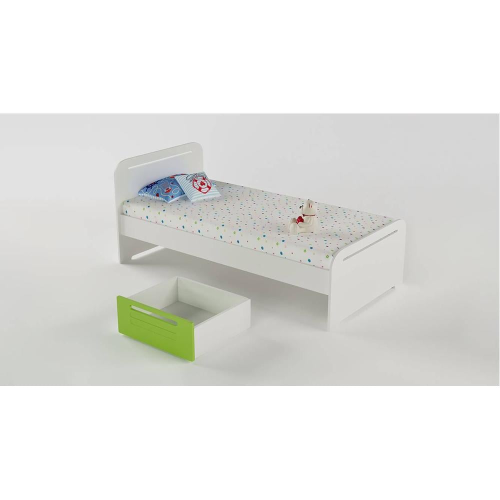 Cloud Tails Engineered Wood Drawer Storage Bed in Multi Coloured Colour