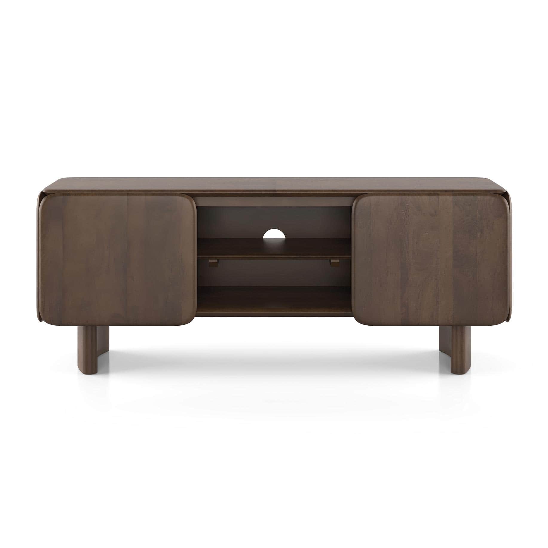 Olen Solid Wood TV Cabinet In Danish Walnut Finish