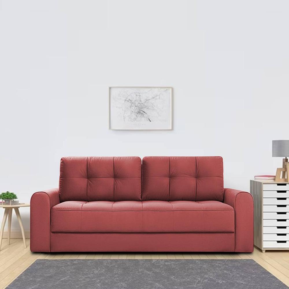 Calliro 3 Pull Out Sofa Cum Bedwith storage In Pink Colour