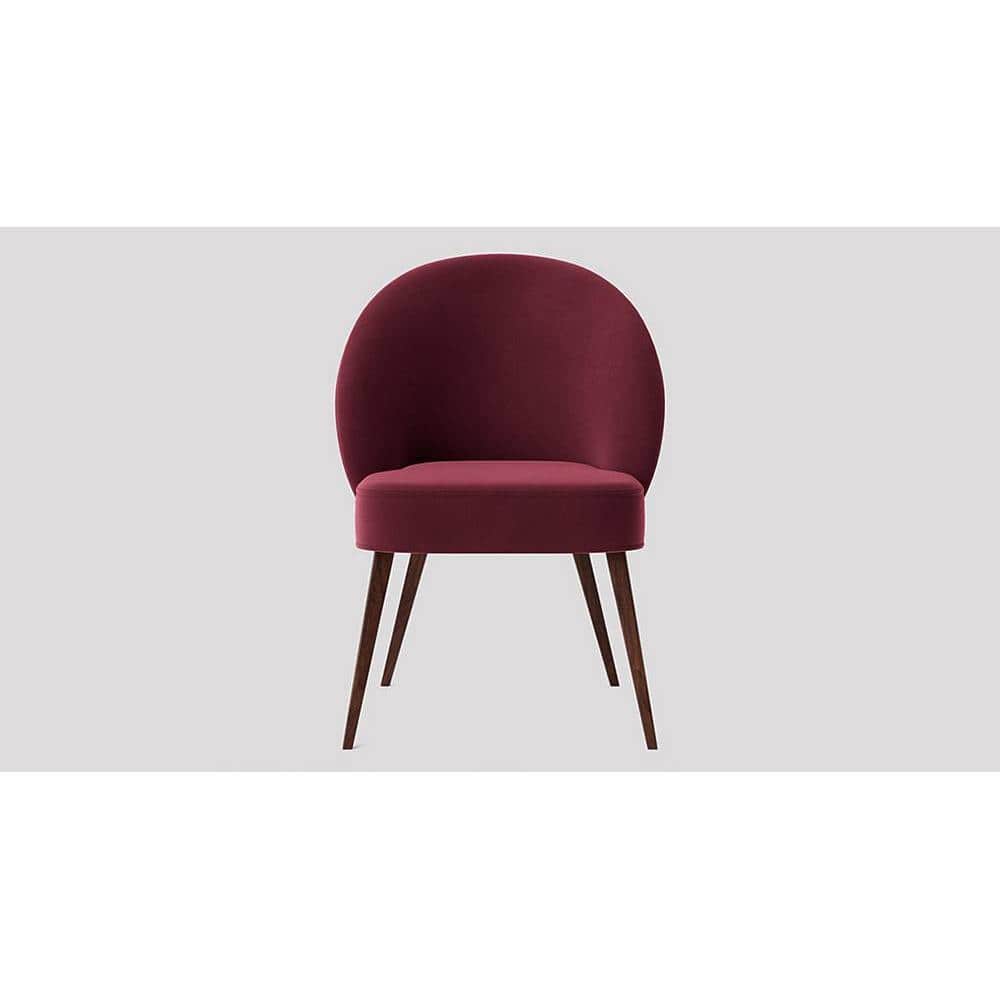 Toled Accent chair Velvet in Maroon Color