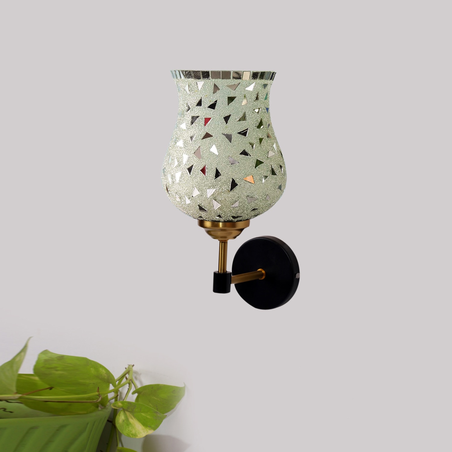 Devansh Metal Electric Wall Light in Black Colour with Multi Shade Count of 1 Light - Devansh