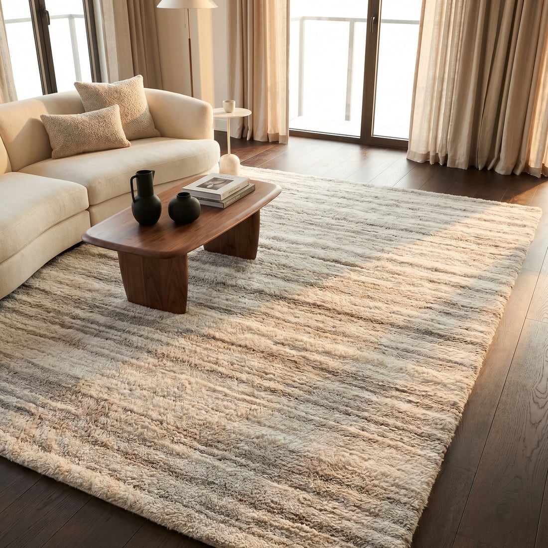 Jaipur Rugs Solid Polyester 5x8 Feet Classic Grey Hand Knotted Rug Carpet