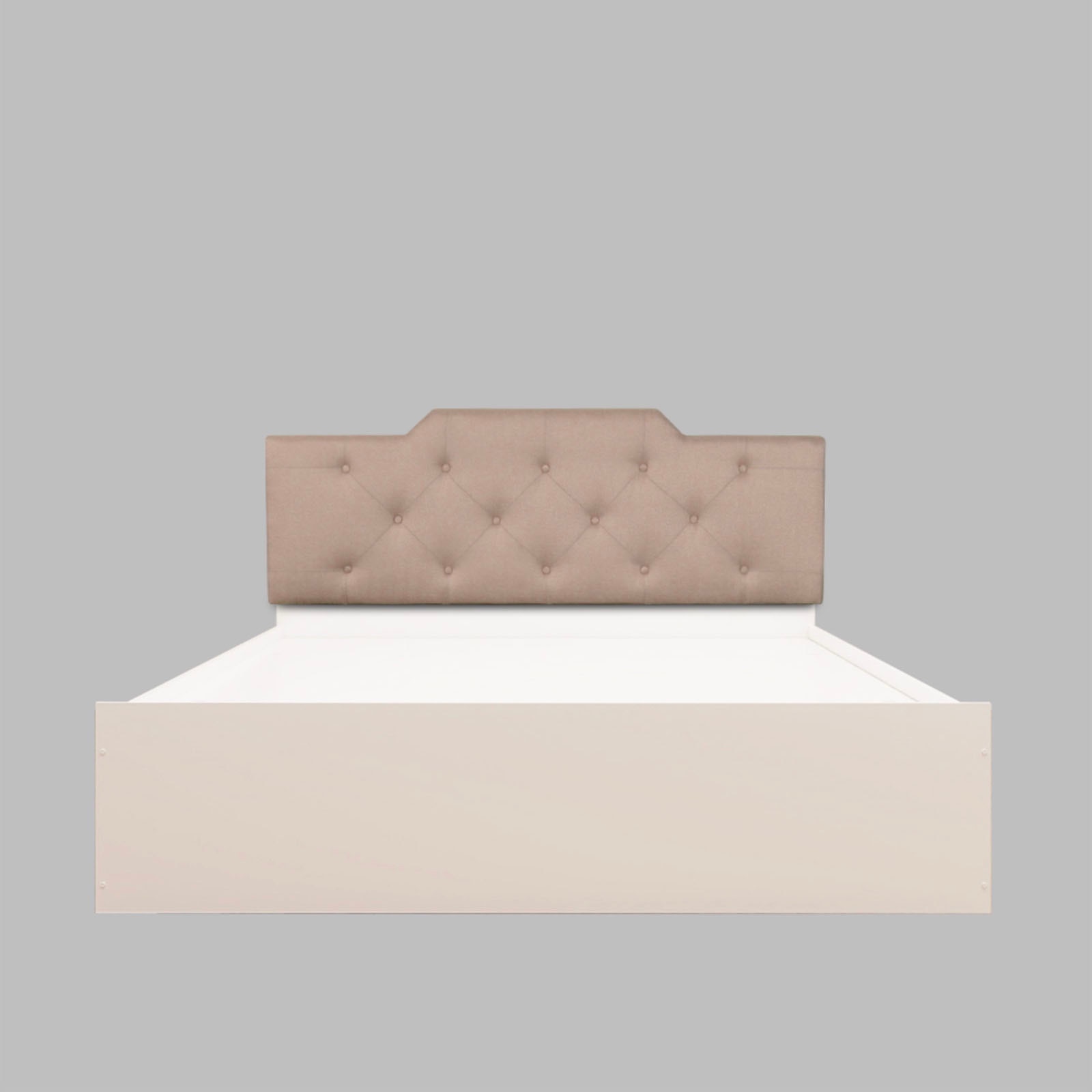 Prajna Bed With Premium Leatherette Fabric Box and Half Hydraulic Storage - Queen Bed