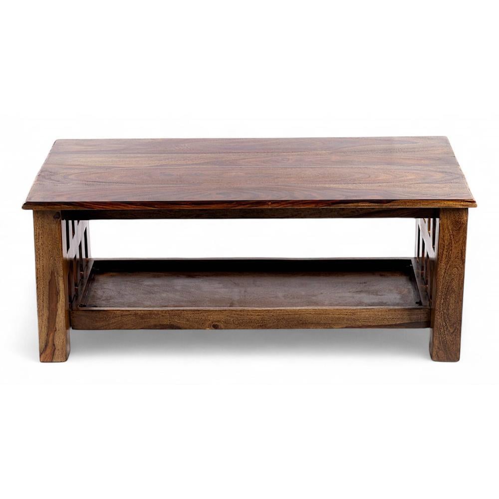 Blairs Sheesham Wood Coffee Table In Teak Finish