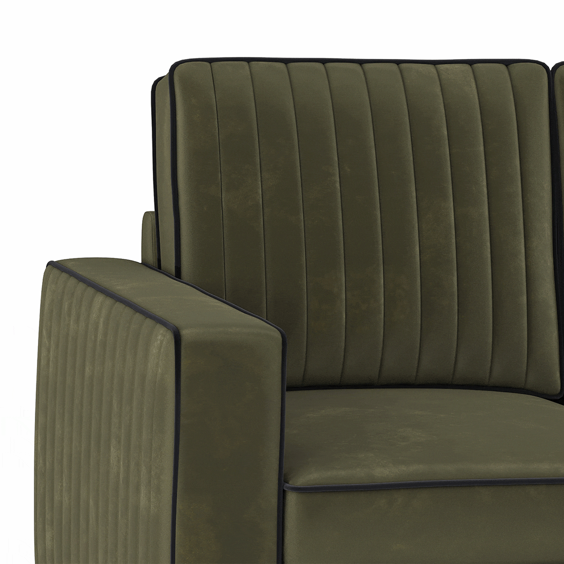 Apollo Neo High Back Sofa (Colour : Deep Olive Velvet, Seating Capacity : 2 Seater, Cushion Type : Soft, Back Height : High Back)