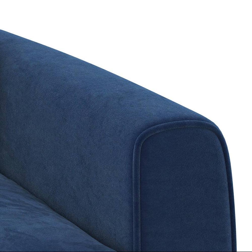 Luna 1 Seater Fabric Sofa (Marine Blue)