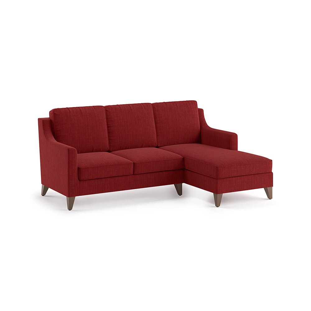 Abbey Sectional Sofa (Colour : Salsa Red, Cushion : Soft, Seater : Right Aligned 2 Seater + Right Aligned Chaise)