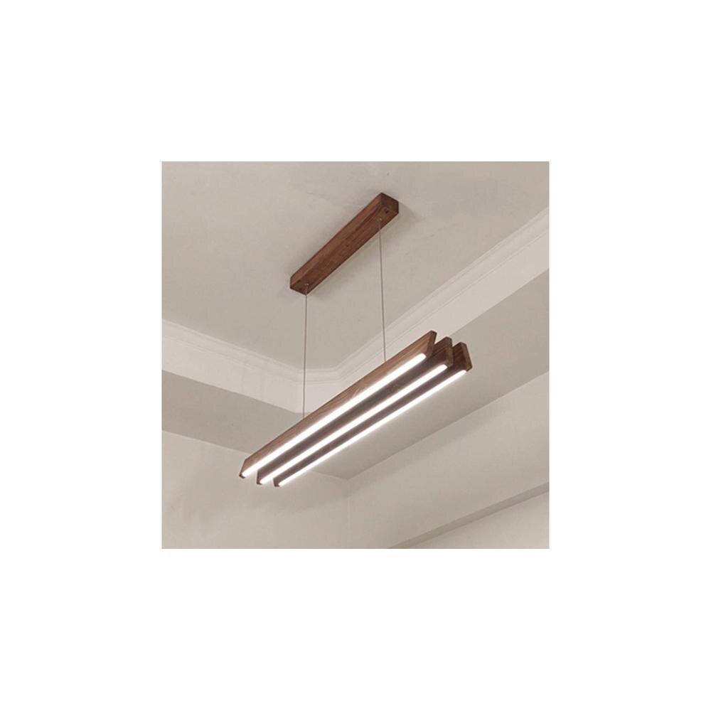 Slimline 36 Trio Brown Solid Wood Cluster Hanging Light