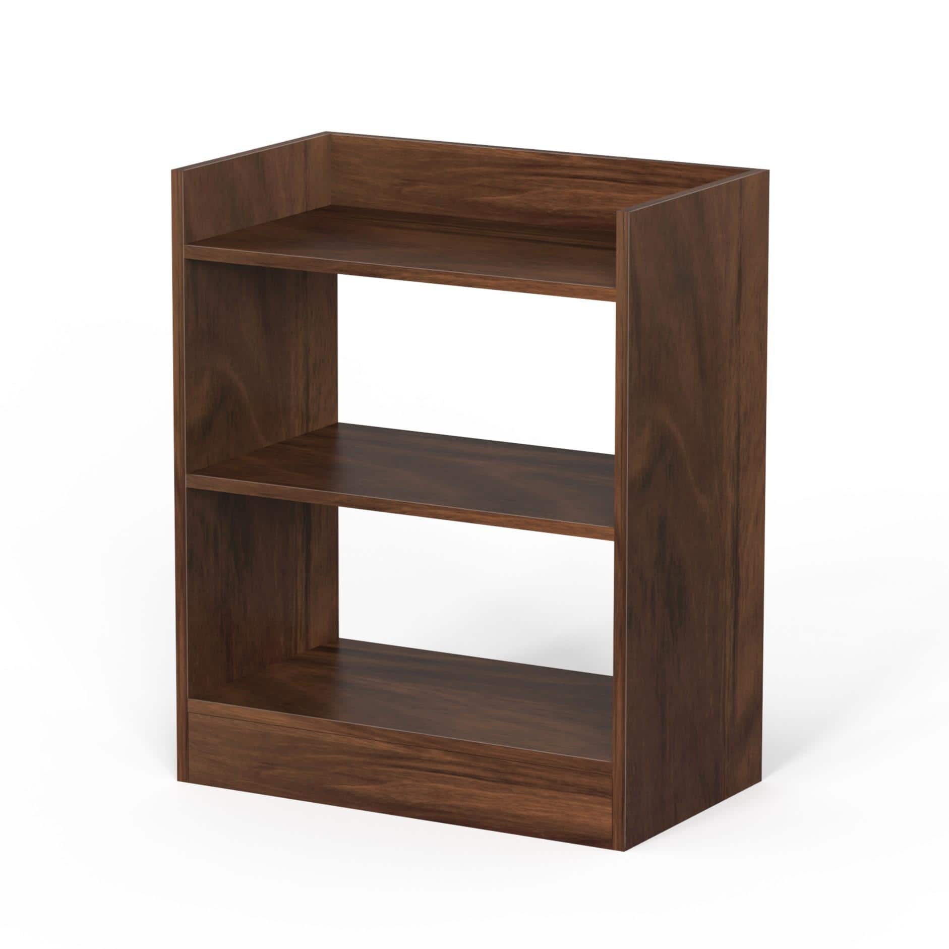 Nohee Engineered Wood Bedside Table in Brown Maple Finish