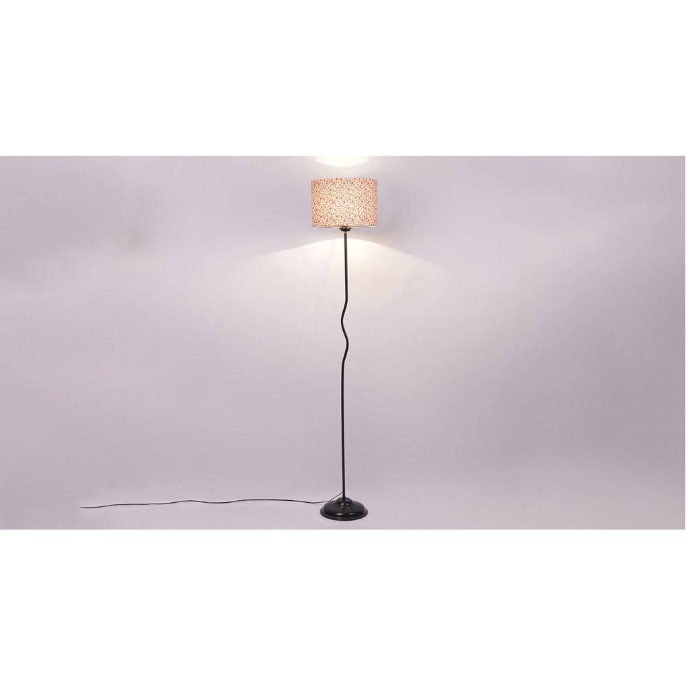 Piper Multi Cotton shade with Iron floor lamp