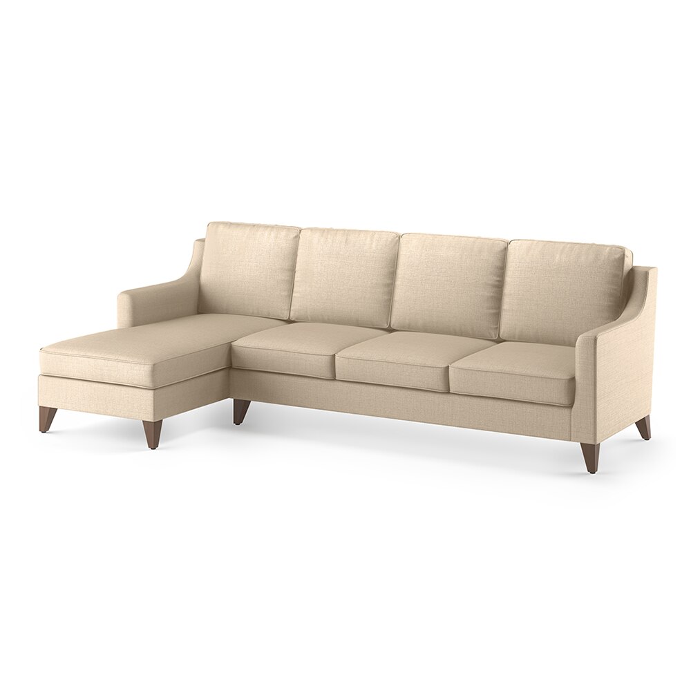 Abbey Sectional Sofa (Colour : Pearl, Cushion : Hard, Seater : Left Aligned 3 Seater + Left Aligned Chaise)