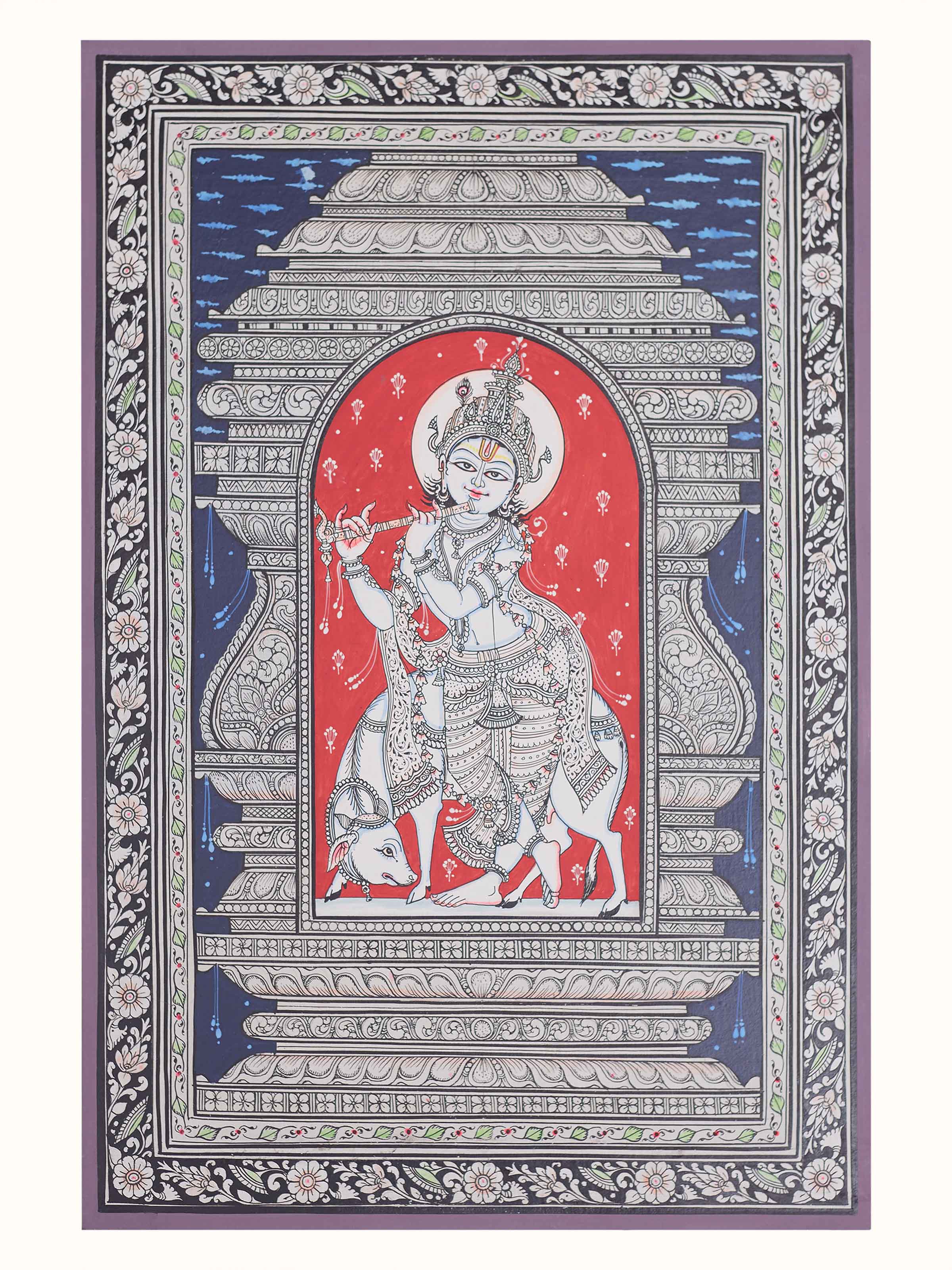 Kanha Silk Patachitra Painting