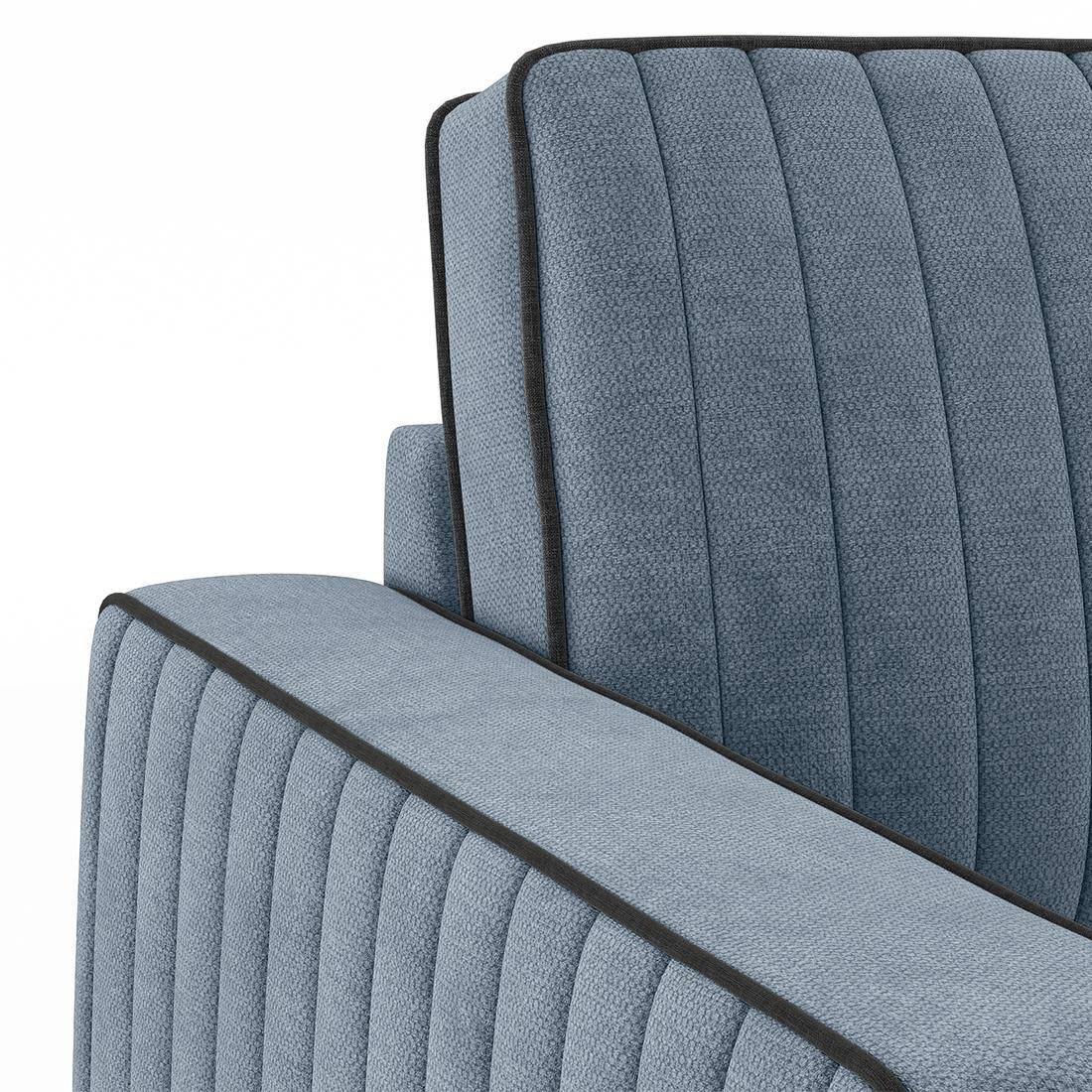 Apollo Neo Sofa (Colour : Ocean Weave, Seating Capacity : 3 Seater, Cushion Type : Hard, Back Height : Regular Back)