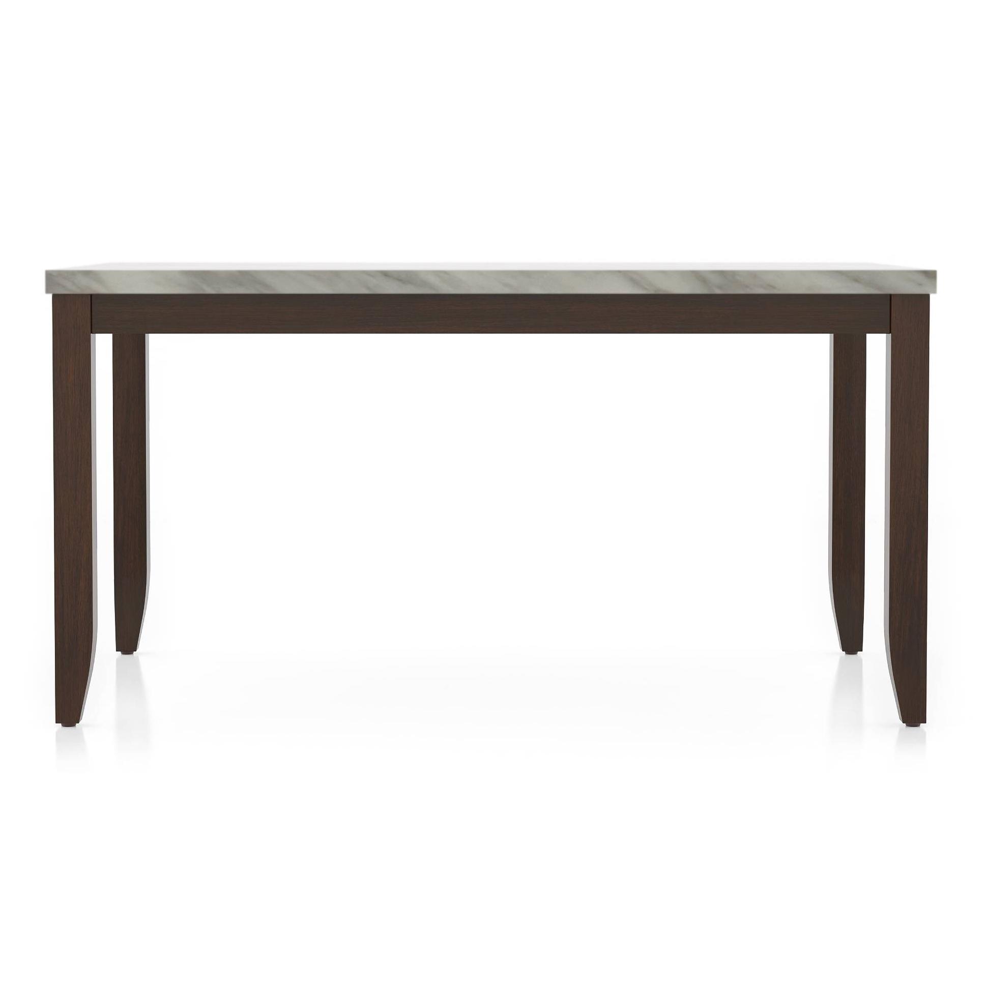 Matteo Stone 6 Seater Dining Table In Dark Walnut Finish