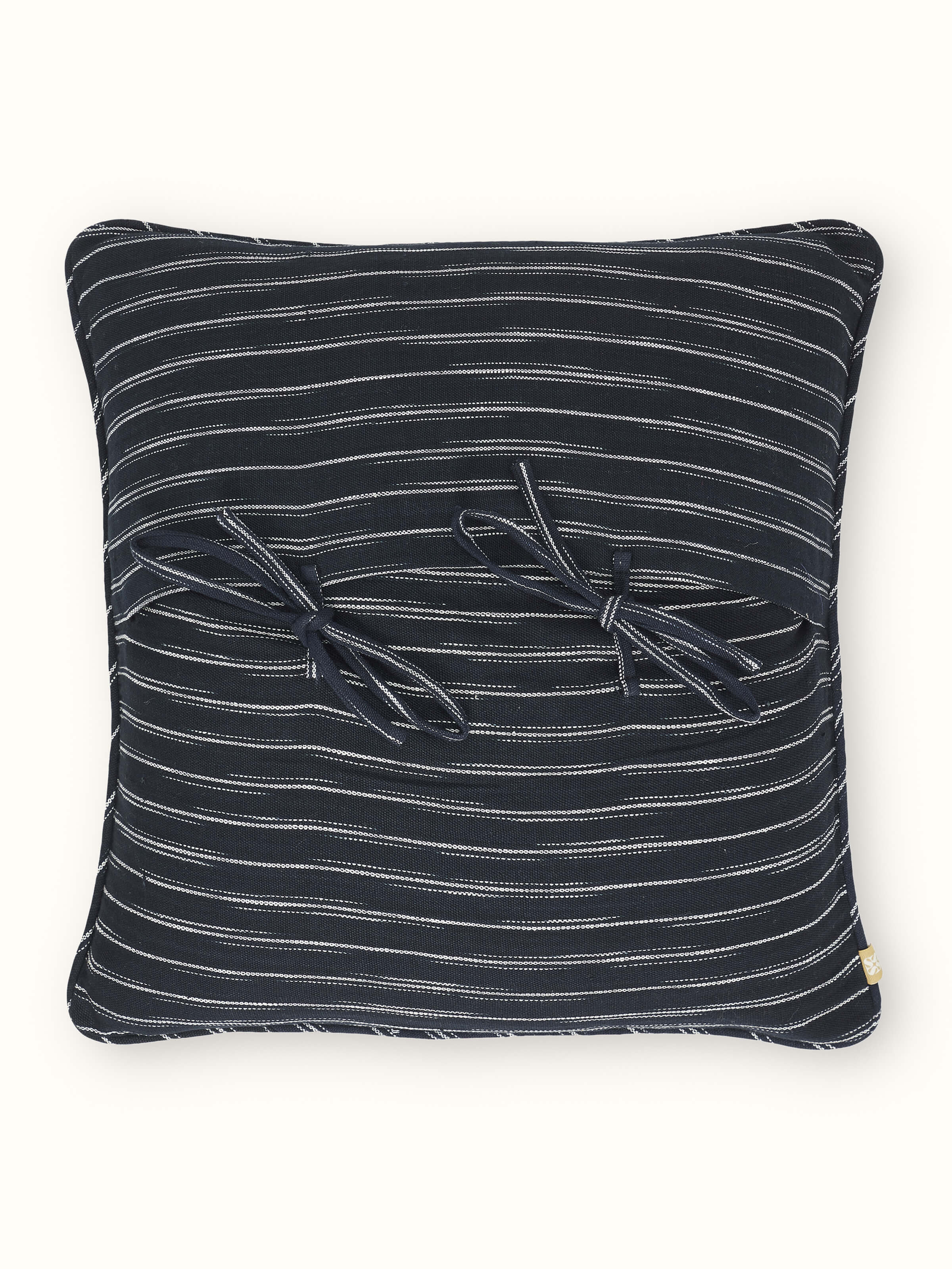 Krsna Black Cotton Handloom Cushion Cover