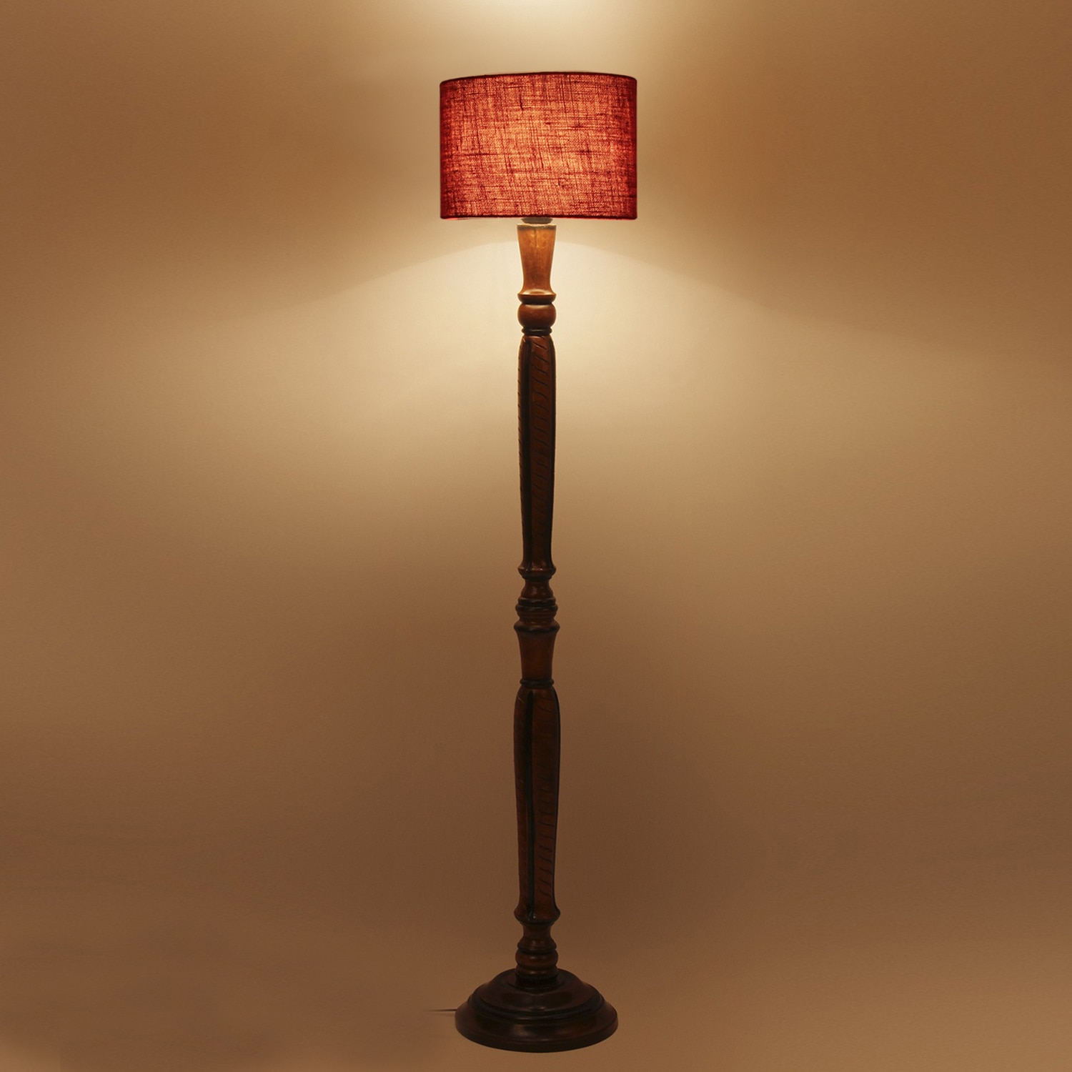 Devansh Wooden Floor Lamp - Devansh