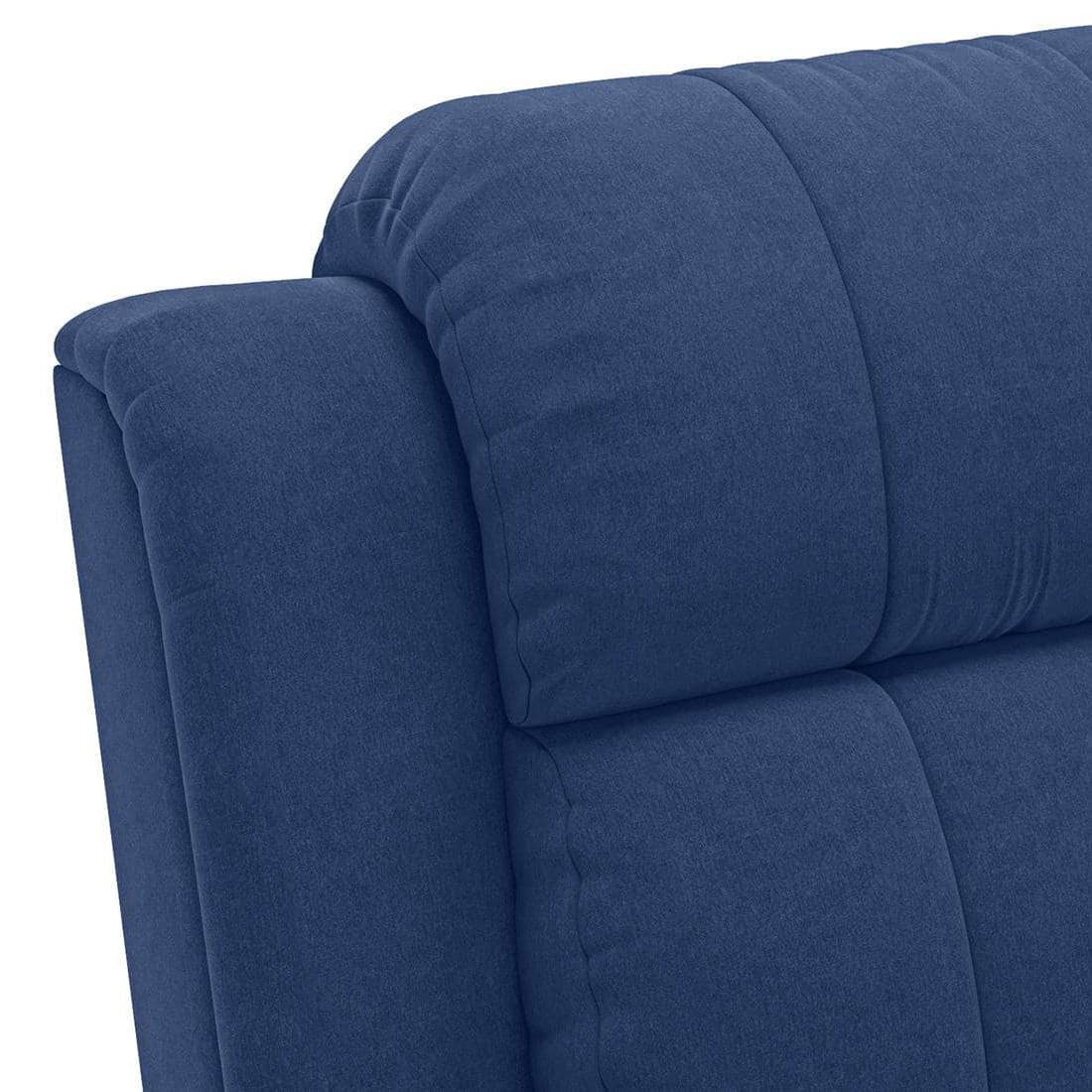 Griffin Fabric Three Seater Manual Recliner in Lapis Blue Fabric Colour
