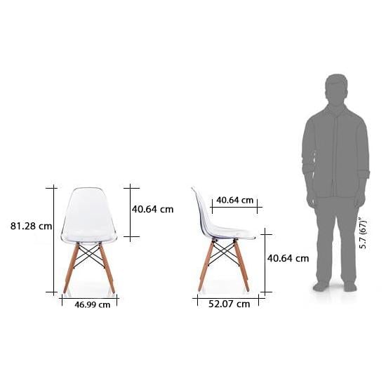 DSW Chair Replica in  Clear Colour