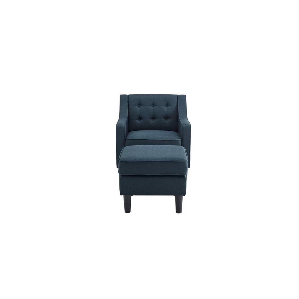 Pearson Accent Chair With Ottoman Grey