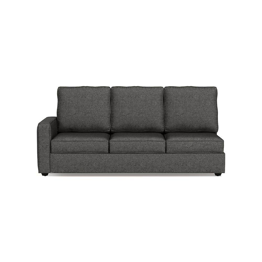 Apollo Sofa (Colour : Steel, Cushion : Hard, Back Type : High Back, Seating Capacity : Right Aligned 3 Seater + Right Aligned Chaise + Ottoman)