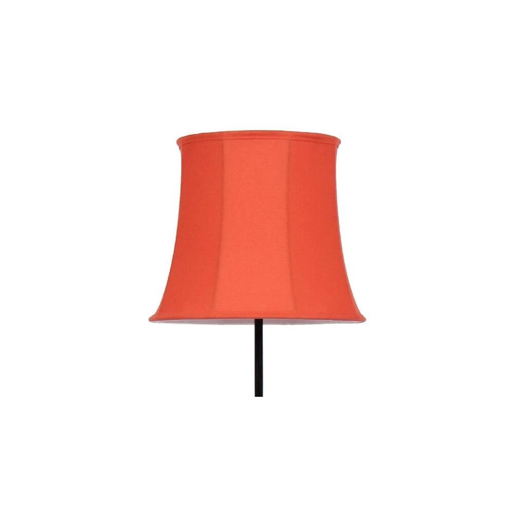 Etta Orange Fabric Floor Lamp with Black Iron Base
